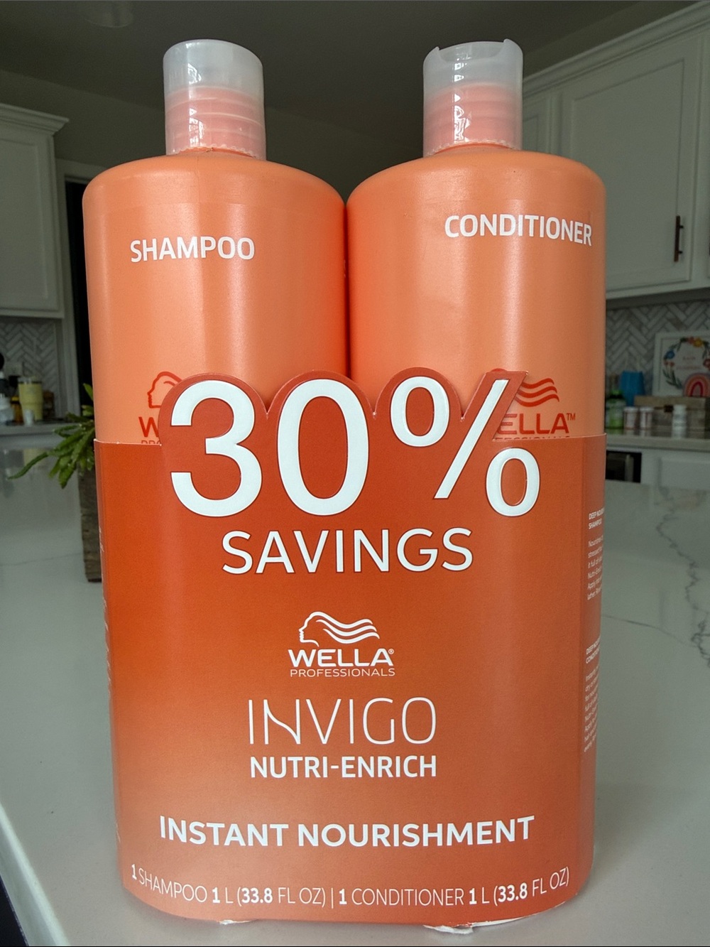 Wella Invigo Nutri-Enrich Shampoo & Conditioner Set - 1 L bottles